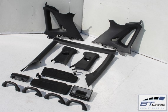 VW POLO PODSUFITKA SŁUPKI TAPICERKA CZARNA 6R4867501BJ 6R4 867 501 BJ 5 drzwi 6R CE6  czarny tytanowy KOMPLET Z SŁUPKAMI SŁUPKÓW