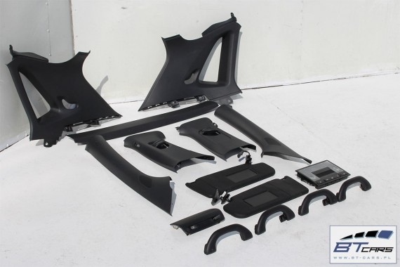 VW POLO PODSUFITKA SŁUPKI TAPICERKA CZARNA 6R4867501BJ 6R4 867 501 BJ 5 drzwi 6R CE6  czarny tytanowy KOMPLET Z SŁUPKAMI SŁUPKÓW