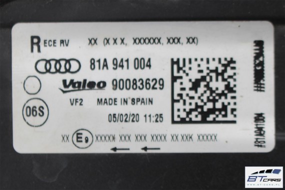 AUDI Q2 PRZÓD MASKA ZDERZAK BŁOTNIK LAMPA 81A Kolor: LZ7S - szary (daytonagrau