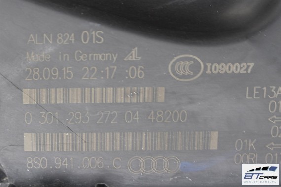 AUDI TT 8S LZ7G PRZÓD maska błotniki zderzak pas przedni lampy wzmocnienie błotnik lampa Xenon Led 8S 2015- Kolor LZ7G srebrny