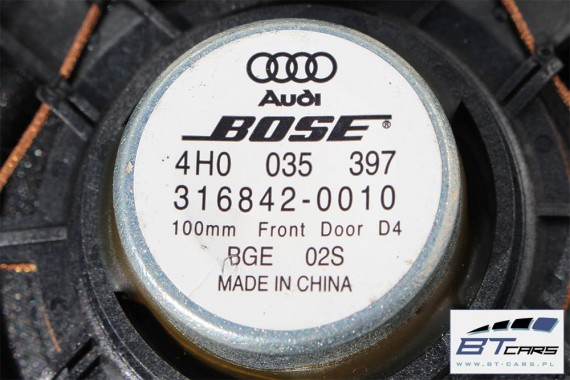 AUDI A8 GŁOŚNIKI GŁOŚNIK + WZMACNIACZ 4G0035223B BOSE 4H0035397 4H0035399B 4H0035399C 4H0035402A 4H0035297 4H0035411A 4G0035223