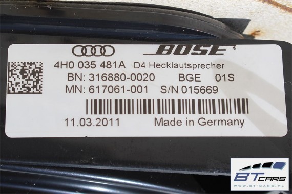 AUDI A8 GŁOŚNIKI GŁOŚNIK + WZMACNIACZ 4G0035223B BOSE 4H 4H0 4H0035397 4H0035399B 4H0035399C 4H0035402 A 4H0035297 4H0035411A