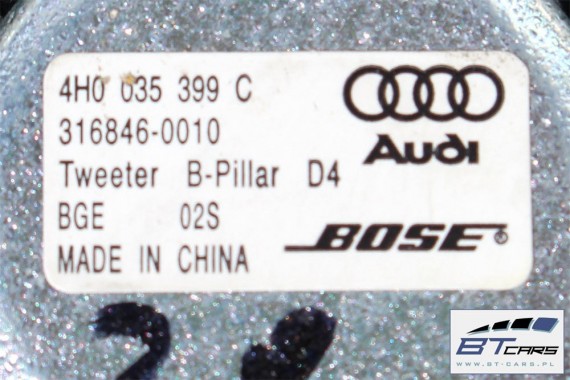 AUDI A8 GŁOŚNIKI GŁOŚNIK + WZMACNIACZ 4G0035223B BOSE 4H0035397 4H0035399B 4H0035399C 4H0035402A 4H0035297 4H0035411A 4G0035223