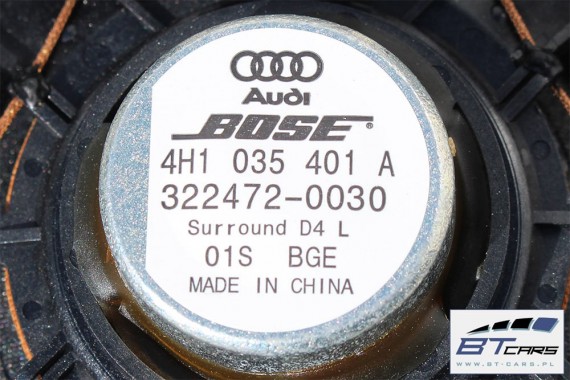 AUDI A8 GŁOŚNIKI GŁOŚNIK + WZMACNIACZ 4G0035223B BOSE 4H0035397 4H0035399B 4H0035399C 4H0035402A 4H0035297 4H0035411A 4G0035223