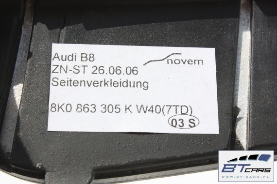 AUDI A5 SPORTBACK LISTWY OZDOBNE LISTWA DEKOR DEKORY WYKOŃCZENIE TAPICERKA 8K0863305K 8K0867419C 8K0867420C 8K0867410C 8K0867419