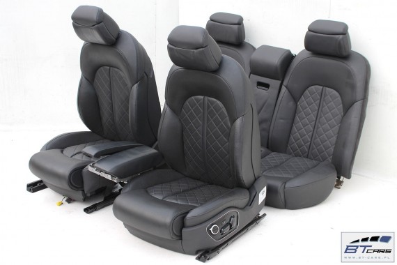 AUDI A8 S8 FOTELE KOMPLET FOTELI siedzeń siedzenia tapicerka 4H D4 4H0 2010-2017 wentylowane masaże w przednich fotelach