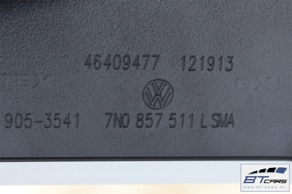 VW SKODA SEAT LUSTERKO WEWNĘTRZNE 7N0857511L 7N0 857 511 L 7N0857511K SMA - czarny satynowy / szary perlisty wsteczne