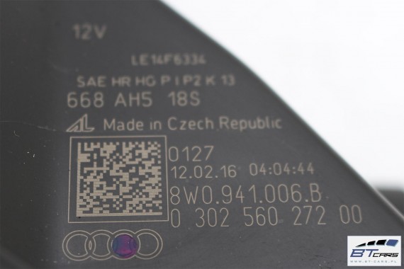AUDI A4 PRZÓD maska błotniki zderzak pas przedni lampy wzmocnienie błotnik lampa Xenon Led 8W B9 0E LY9T - czarny (mythosschwarz