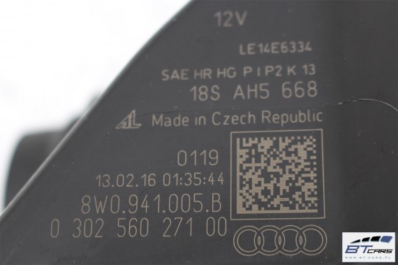 AUDI A4 PRZÓD maska błotniki zderzak pas przedni lampy wzmocnienie błotnik lampa Xenon Led 8W B9 0E LY9T - czarny (mythosschwarz
