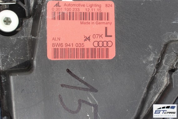 AUDI A5 8W PRZÓD Matrix maska błotniki zderzak pas przedni lampy wzmocnienie F5 błotnik lampa LY9B 8W6 Kolor: LY9B