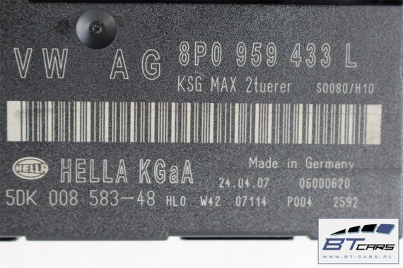 AUDI A3 STEROWNIK KOMFORT 8P0959433L 8P0959433J moduł 8P0 959 433 L 8P0959433L 8P0959433J 8P0959433L 8P0959433J  8P0959433