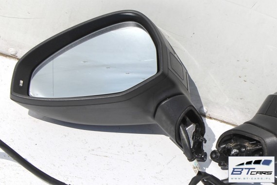 AUDI A4 LUSTERKO DRZWI LEWE 7pin ASYSTENT 8W LY9B czarny brylantowy 7 pin zewnętrzne pinów kabli przewodów 8W1857409  8W0857527