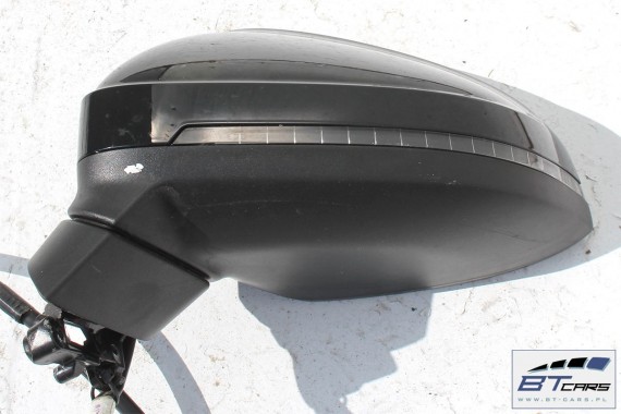 AUDI A4 LUSTERKO DRZWI LEWE 7pin ASYSTENT 8W LY9B czarny brylantowy 7 pin zewnętrzne pinów kabli przewodów 8W1857409  8W0857527