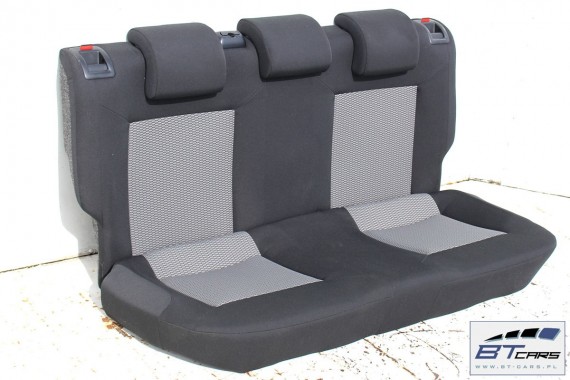VW POLO FOTELE KOMPLET FOTELI siedzeń siedzenia tapicerka 6R 6R3 6R0 3-drzwiowy welur w kolorze czarno-szarym