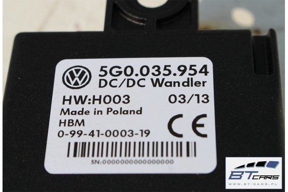 VW GOLF 7 VII PRZETWORNIK NAPIĘCIA 5G0035954 5G0 035 954 5G0035954