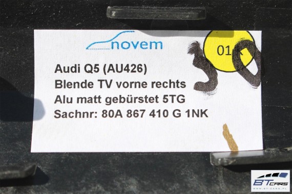 AUDI Q5 LISTWY OZDOBNE DEKORY WYKOŃCZENIE 80A 80B864241A 80B853189G 80B853190R 80A867409G 80A867410G