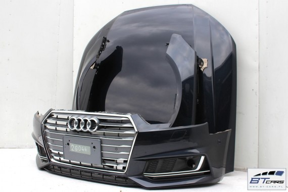 AUDI A4 PRZÓD maska błotniki zderzak pas przedni wzmocnienie błotnik S-LINE 8W B9 Kolor: W1W1 LX5R - niebieski (mondschein blau)