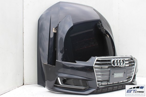 AUDI A4 PRZÓD maska błotniki zderzak pas przedni wzmocnienie błotnik S-LINE 8W B9 Kolor: W1W1 LX5R - niebieski (mondschein blau)
