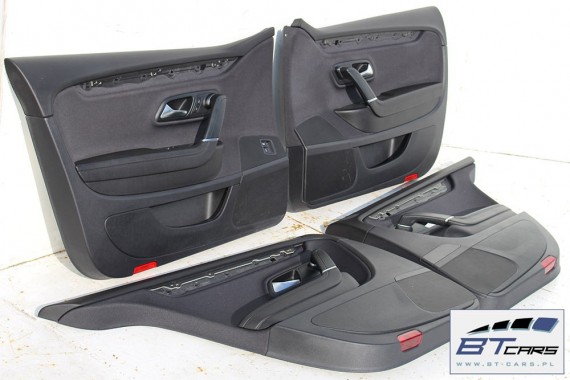 VW PASSAT CC KOMPLET BOCZKÓW DRZWIOWYCH BOCZEK BOCZKI DRZWI drzwiowe tapicerka 3C8 FL LIFT 2012- welur kolor czarny