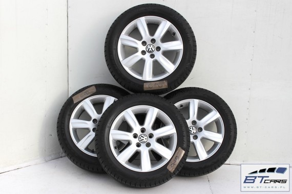 VW POLO FELGI 15 cali OPONY LETNIE KOŁA felga 6RU601025 6J*15H2 ET40 6RU601025 opona LATO Kama Euro-129 195/55/15 85H 6RU601025
