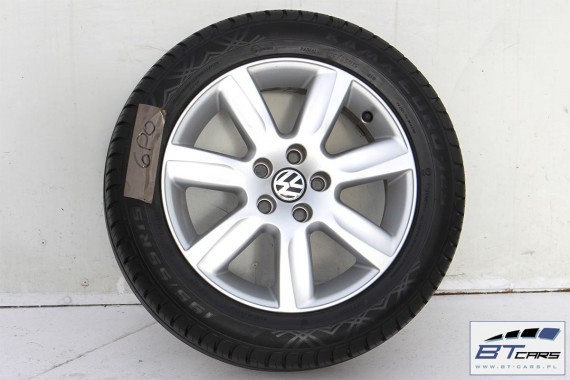 VW POLO FELGI 15 cali OPONY LETNIE KOŁA felga 6RU601025 6J*15H2 ET40 6RU601025 opona LATO Kama Euro-129 195/55/15 85H 6RU601025