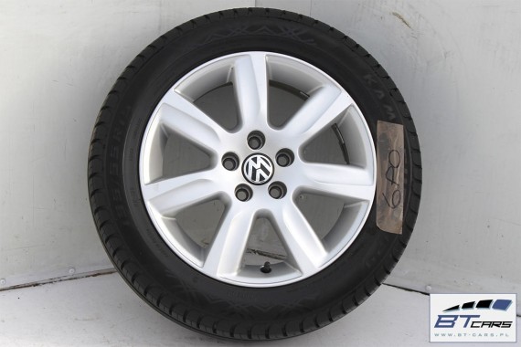 VW POLO FELGI 15 cali OPONY LETNIE KOŁA felga 6RU601025 6J*15H2 ET40 6RU601025 opona LATO Kama Euro-129 195/55/15 85H 6RU601025
