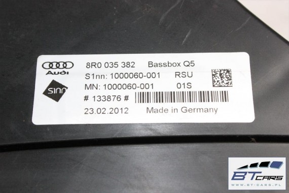 AUDI Q5 ZESTAW GŁOŚNIKÓW GŁOŚNIKI GŁOŚNIK TUBA 8R 8R0035415A 8R0035399 8R0035399A 8R0035411 8R0035382 8R0035397