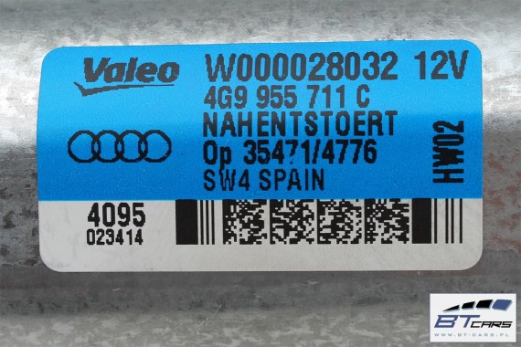 AUDI SILNIK WYCIERACZKI TYLNEJ TYŁ 4G9955711C SILNICZEK 8U0955711A 4G9955711B mechanizm wycieraczek 8X 4G 4G9955711C 8U0955711