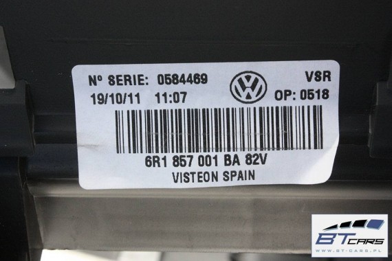 VW POLO KONSOLA DESKA ROZDZIELCZA CZARNA kokpit pulpit 6R1857001BA 6R1857003 6R1 857 003 6R1 857 001 BA 6R 6C