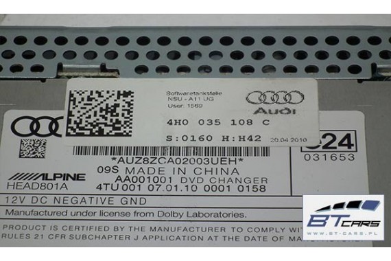 AUDI A8 ZESTAW 3G CZYTNIK + MONITOR PANEL 4H0035670J 4H0919604D 4H1919600H 4H0035061C 4H0035108C 4H0035670 4H0919604 4H0035061