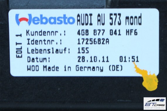 AUDI A7 SZYBERDACH 4G8877041 4G8877049 4G8877255 4G8877041 4G8959591 4G8 877 041 dach 7P5959591 4G8877049A 4G8877041 4G8877049