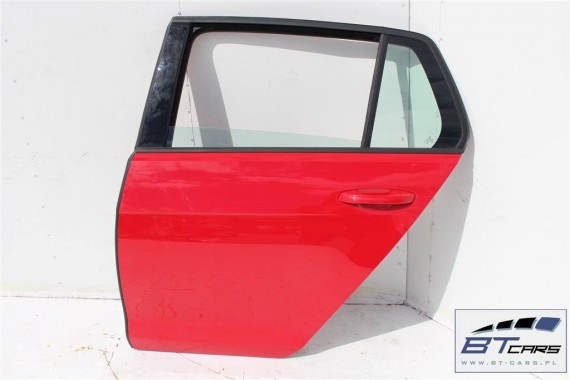 VW GOLF 7 VII DRZWI LEWE + TYŁ STRONA LEWA tylne 1 sztuka 5G 5G4 Kolor: G2G2 LY3D - czerwony tornado 5G4833055 5G4833055AC