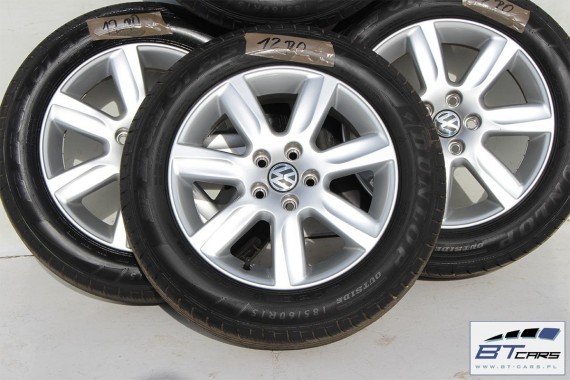 VW POLO FELGI 15 OPONY KOŁA felga 6R0601025D 6J*15H2 ET40 6R0 601 025 D opona Dunlop SP Sport 01 A/S  185/60/15 88H 6R, 6C