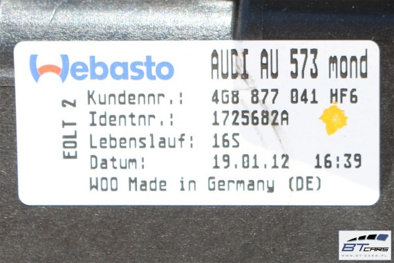 AUDI A7 SZYBERDACH 4G8877041 4G8877049 4G8877255 4G8877041 4G8959591 4G8 877 041 dach 7P5959591 4G8877049A 4G8877041 4G8877049