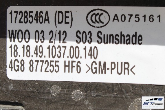AUDI A7 SZYBERDACH 4G8877041 4G8877049 4G8877255 4G8877041 4G8959591 4G8 877 041 dach 7P5959591 4G8877049A 4G8877041 4G8877049