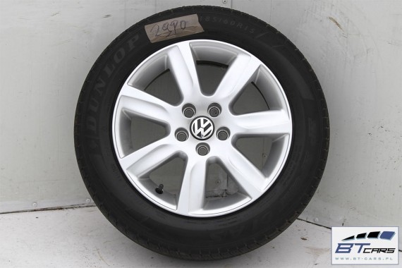 VW POLO FELGI 15 OPONY KOŁA felga 6R0601025D 6J*15H2 ET40 6R0 601 025 D opona Dunlop SP Sport 01 A/S 185/60/15 88H 6R 6R0601025D