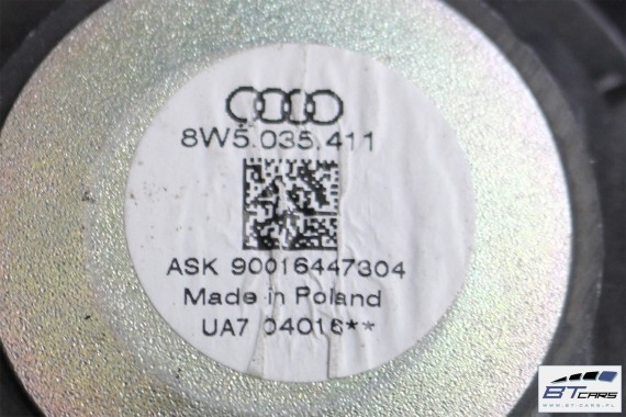 AUDI A4 SEDAN GŁOŚNIKI KOMPLET GŁOŚNIKÓW 8W5035412 8W5 035 412 8W5035411 8W0035415 ZESTAW NAGŁOŚNIENIE