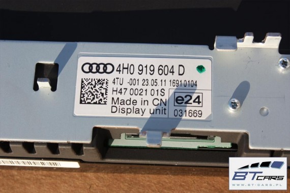 AUDI A8 MONITOR WYSWIETLACZ EKRAN LCD MMI 8 CALI 4H0919604D