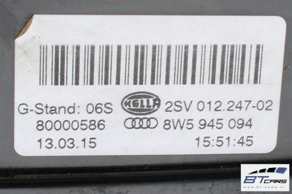 AUDI A4 SEDAN KLAPA TYLNA BAGAŻNIKA TYŁ 8W B9 A2A2 LY9B czarny 8W 8W5827025 8W5827025D 8W5 827 025 tylna 8W5827025 8W5827025