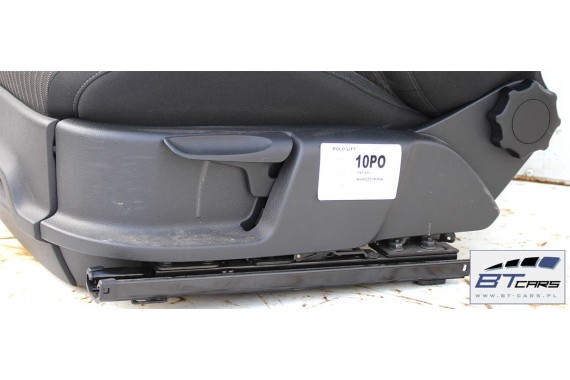 VW POLO FOTELE KOMPLET FOTELI siedzeń siedzenia tapicerka 6R 6R3 6R0 3-drzwiowy welur w kolorze czarnym