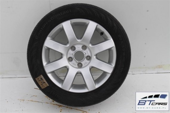 VW GOLF V VI PLUS JETTA EOS FELGI 16 cali OPONY KOŁA felga 1K0601025R 6,5J*16HZ ET50 opona CONTINENTAL 205/55/16  91H