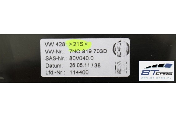 VW SHARAN SEAT WLOTY POWIETRZA KONSOLI 7N0819703D 7N0858069D 7N0819704D kratka 7N0 819 703 D 7N0819703 7N0858069 7N0819704 7N