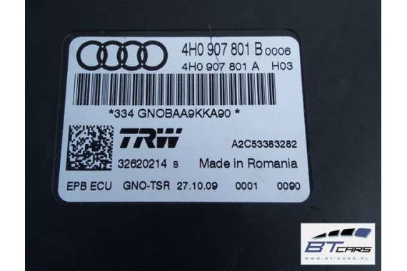 AUDI A6 A7 A8 MODUŁ STEROWNIK HAMULCA EPB 4H0907801B 4H0 907 801 4H0907801A 4H0907801C 4H0907801B 4H0907801A 4H0907801 4H0907801