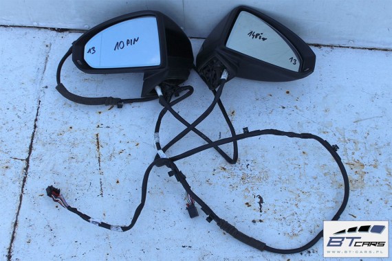 AUDI TT LUSTERKO DRZWI PRAWE 14 pin 8S EL. SKŁADANE 14pin zewnętrzne pinów kabli przewodów 8S1857410 8S0857528 8S0949102