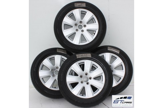 AUDI A4 A6 FELGI 16 cali OPONY KOŁA felga 4F0601025AJ 7,5J*16H2 ET45 opona CONTINENTAL PREMIUMCONTACT 225/55/16 95Y