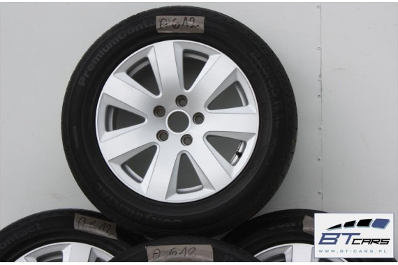 AUDI A4 A6 FELGI 16 cali OPONY KOŁA felga 4F0601025AJ 7,5J*16H2 ET45 opona CONTINENTAL PREMIUMCONTACT 225/55/16 95Y