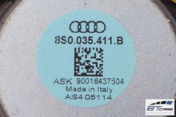 AUDI TT GŁOŚNIKI NAGŁOŚNIENIE KOMPLET BANG 8S0035454 8S0035453A 8S0035399A 8S0035411B głośnik 8S 2015- Bang & Olufsen