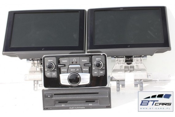 AUDI A8 FOTELE KOMPLET FOTELI siedzeń siedzenia tapicerka 4H D4 4H0 + TV monitor czytnik panel 4H0919607 4H0035776C 4H0919709C