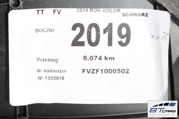 AUDI TT BOCZKI DRZWIOWE BOCZEK DRZWI TAPICERKA 8S skóra 8S0867103 8S0867104 8S0867173 8S0867174 czarne szare Bang &