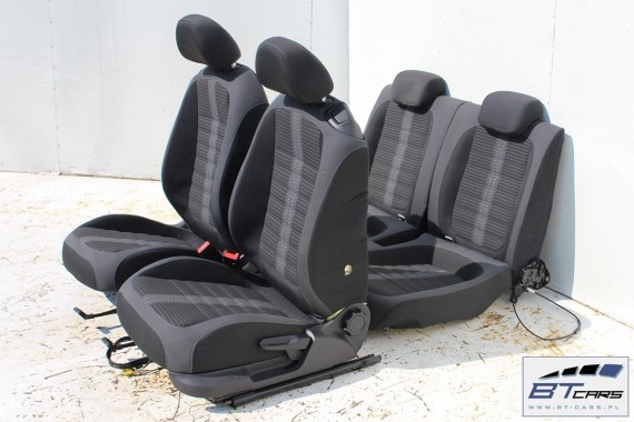 VW THE BEETLE CABRIO FOTELE KOMPLET FOTELI siedzeń siedzenia tapicerka 5C 5C3 5C0 welur  w kolorze czarnym i szarym